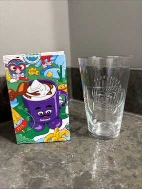 McDonald's Grimace Purple Collectible Glass with Colorful Box Art
